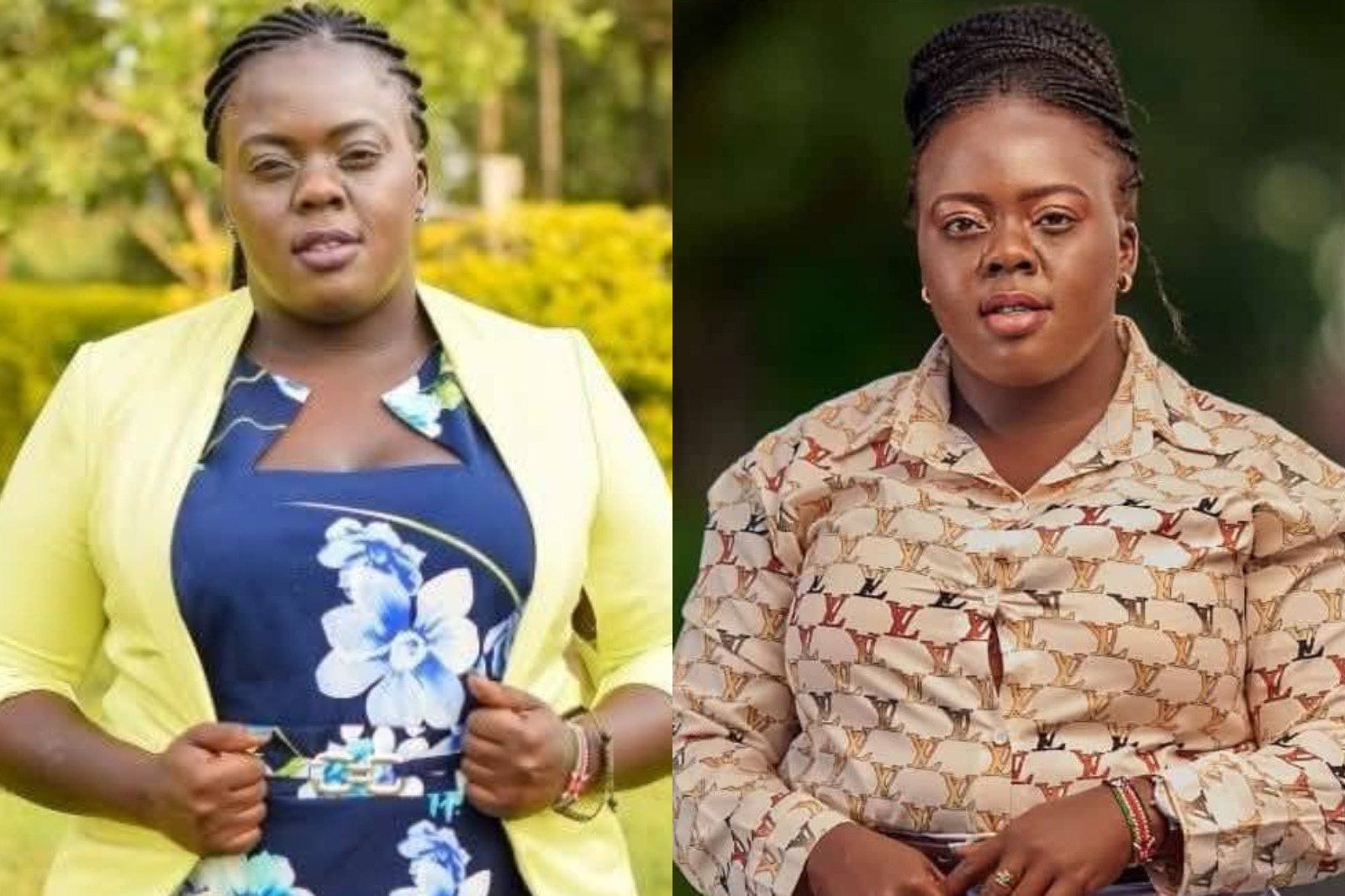 Collage photo of late nominated MCA Lynda Aseyo.